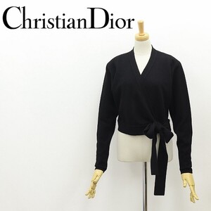 ヴィンテージ◆Christian Dior クリスチャン ディオール ウール カシュクール ニット トップス 黒 ブラック M