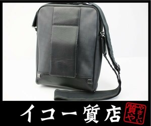 イコー質店　ダンヒル　ディーエイト　ショルダーバッグ　L3F161Z　PVCキャンバス×レザー　グレー×ブラック　RY1731