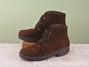 Z284 フランス製 パラブーツ Paraboot ビンテージ メンズブーツ 良い味 インナーボア スウェード 茶 ブラウン 25～25.5cmくらい 