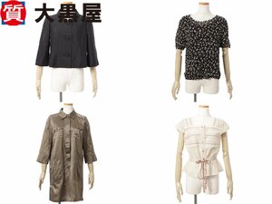 【大黒屋82】Leilian レリアン 4点 おまとめ セット トップス シャツ Tシャツ メッシュ ワンピース コットンブラウス 刺繍 シルク サイズ9