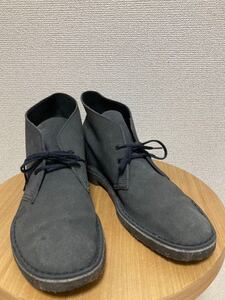 英国製 Clarks クラークス デザートブーツ 8.5 グレー系 レザーブーツ イングランド製 /ヴィンテージ EURO古着