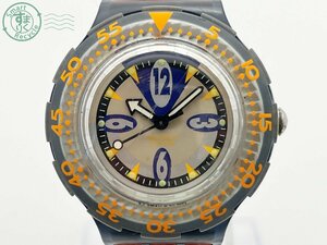 2409601748　▽ SWATCH スウォッチ スクーバ 200 クォーツ QZ 3針 アナログ 純正ベルト メンズ 腕時計 中古