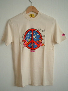 稀少デッドストック1970年代 当時物ピーターマックスアートTシャツPeterMax 紙タグ付きLove&Peace・サイケ＆ドラッギー60年代