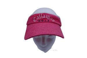 【感謝セール】【美品】Callaway(キャロウェイ) サンバイザー ピンク レディース フリーサイズ ゴルフ用品 2009-0453 中古