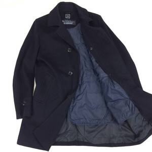 Loro Piana ロロピアーナ STORM SYSTEM/ストームシステム ダウン フェザー ダウンベスト付き シップス/SHIPS ビジネスコート 紺/コート