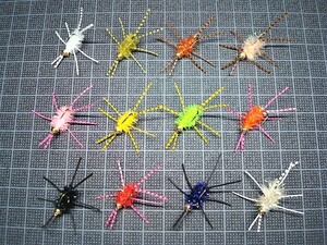 カクタスボム　8本セット　＃８　0.5グラム　１２色　ニンフ　ムシ　虫ハンドメイドクモスパイダー