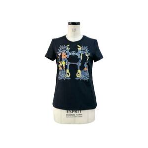 ★HERMES★エルメス★2024新作♪Ｔシャツ《カルトゥッシュ》黒★34