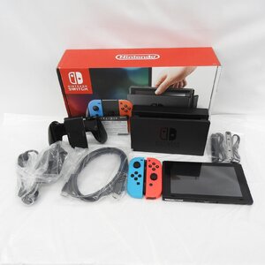 1円～【展示品/極美品】任天堂 NINTENDO SWITCH ニンテンドースイッチ HAC-S-KABAA ネオンブルー/レッド 727100700 0123