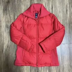 ★美品★ OLD GAP ダウンジャケット　ハイネック　ニット　レッド　XS