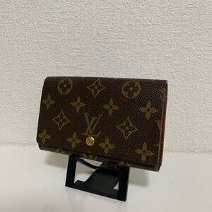 ほぼ未使用　美品　 LOUIS VUITTON ルイヴィトン モノグラム L字ファスナー トレゾール 二つ折り財布 ブラウン系