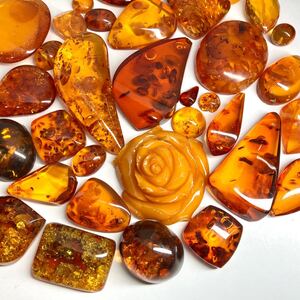 1円〜!!大量!!≪天然本琥珀おまとめ898ct≫j 約179.6g ルース 裸石 宝石 jewelry アンバー amber こはく コハク ロイヤル w5め15