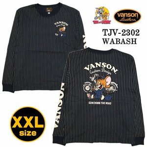 【セール価格！30％OFF！】VANSON × TOM & JERRY バンソン トムとジェリー 長袖Tシャツ TJV-2302－ウォバッシュ－サイズXXL