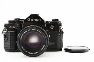 [良品] キヤノン Canon A-1 一眼レフ 35mm フィルムカメラ ブラック 黒 + FD 50mm f/1.4 S.S.C 2096301