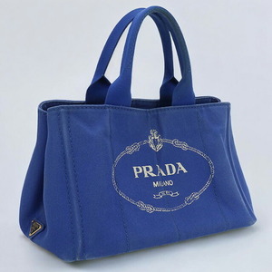 中古 プラダ トートバッグ レディース ブランド PRADA カナパ トートバッグ BN1877 ZKI F0215 ブルー バッグ