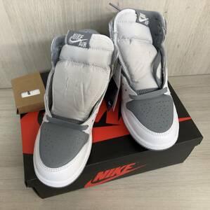 NIKE ナイキ AIR JORDAN 1 RETRO HIGH OG GS エアジョーダン ハイカットスニーカー [575441-037] ホワイト×グレー [US:3.5Y/約22.5cm]箱付