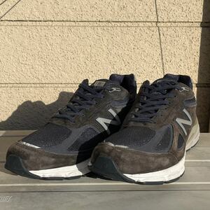 USA製 New balance M990V4 US11 1/2 D 29.5cm ネイビー トレーニングシューズ スニーカー シューズ NB ニューバランス 990