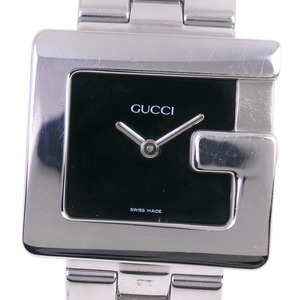 GUCCI グッチ 3600J 腕時計 SS クオーツ レディース黒 文字盤【57030316】中古