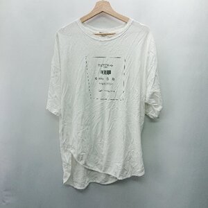 ◇ ⊂Φ DOUBLE STANDARD CLOTHING ダブル スタンダード クロージング コットン100% 半袖 Tシャツ サイズL ホワイト レディース E