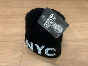 【新品未使用】NEWYORK HAT&CAP CO ニューヨークハット USAニットキャップ ブラック