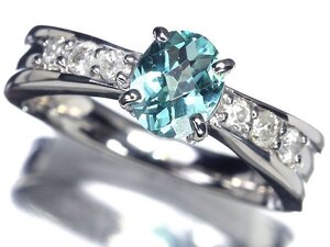 .IW11265SS【売り切り】新品【RK宝石】≪Paraiba≫ 希少宝石 極上パライバトルマリン 0.56ct 極上ダイヤモンド K18WG 超高級リング ダイヤ