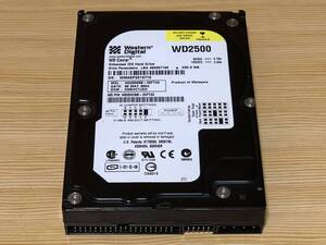 正常 Western Digital ウエスタンデジタル ハードディスク WD2500BB-00FTA0 250GB HDD 3.5インチ IDE パソコン部品 PCパーツ 研究 自作用も