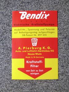 ポルシェ　BENDIX FUELPUMP デカール（新品）