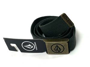 VOLCOM ボルコム D5932102DKF⑤ ウェブベルト WEB BELT GIベルト ガチャベルト 深緑色 グリーン ロゴ Logo ヴォルコム 新品 即決 送料無料