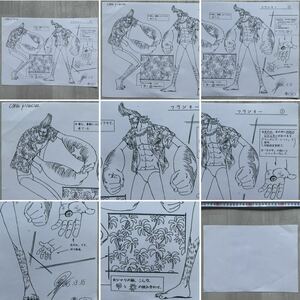 決定稿 1枚 設定資料 フランキー Franky 鉄人 Iron Man シャツ 柄 シャッター 原画 作画 絵コンテ ワンピース ONE PIECE ラフ Anime 2005年