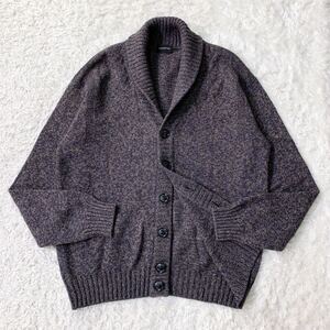 美品/Ermenegildo Zegna 【極上の逸品】 エルメネジルドゼニア　カーディガン　ニット　ショールカラー　カラーネップ　50　XL　イタリア製