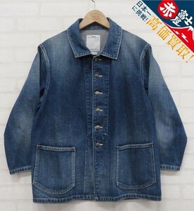 8T5514/visvim BUCKY COVERALL DAMAGED 0117105006006 ダメージ加工 バッキーカバーオール デニムジャケット Gジャン