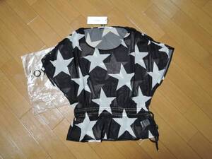 新品 JOYRICH ジョイリッチ 星柄 カットソー XS 黒 キャミ トップス ☆