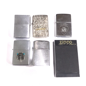 1円 ジッポ オイルライター シルバーカラーデザイン 高さ約5.5㎝ 喫煙具 喫煙グッズ 計5点 セット ZIPPO A14416