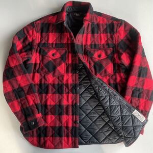 RRL【Ron Herman別注】”Quilting Shirt Jacket” L キルティング ウール バッファロー チェック シャツ ジャケット ロンハーマン