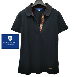 BLUE LABEL CRESTBRIDGE / ブルーレーベル クレストブリッジ レディース 半袖ポロシャツ 38サイズ ネイビー I-4203