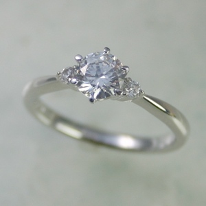 婚約指輪 プラチナ ダイヤモンド リング 0.3カラット 鑑定書付 0.314ct Hカラー VVS2クラス 3EXカット H&C CGL