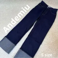 æœªä½¿ç”¨Andemiu ã‚¢ãƒ³ãƒ‡ãƒŸãƒ¥ã‚¦ã€€ãƒ‡ãƒ‹ãƒ ãƒ­ãƒ¼ãƒ«ã‚¢ãƒƒãƒ—ãƒ‘ãƒ³ãƒ„ã€€S