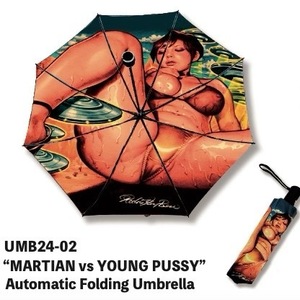 RockinJellyBean 傘 ロッキンジェリービーン Erostika Automatic Folding Umbrella MARTIAN vs YOUNG PUSSY カサ