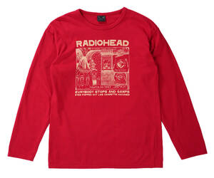 「 00s RADIO HEAD W.A.S.T.E. 2000 KID A AMNESIAC プリント Tシャツ 長袖 カットソー 」レディオヘッド オルタナ Sサイズ