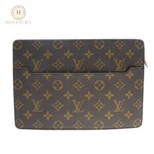 1円スタート LOUIS VUITTON ルイヴィトン ポシェットオム M51795 SL0945 モノグラム セカンドバッグ クラッチバッグ ゴールド金具 ブラウン