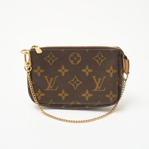 LOUIS VUITTON ルイヴィトン ミニ・ポシェット・アクセソワール M58009 ポーチ モノグラム・キャンバス×レザー ブラウン レディース