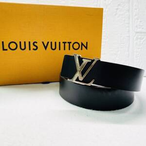 Louis Vuitton ルイヴィトン ノマド サンチュール LV イニシャル ベルト レザー ノワール 黒 メンズ M6901