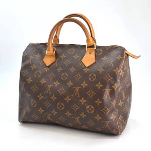 Y.OP 1円スタート LOUIS VUITTON ルイヴィトン スピーディ30 モノグラム ハンドバッグ ダークブラウン