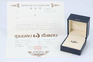 TASAKI タサキ 田崎真珠 Pt900 ダイヤモンド D0.71ｃｔ 約13号 Ｖ字リング 指輪 約5.2ｇ ジュエリー ケース付き 5953-A