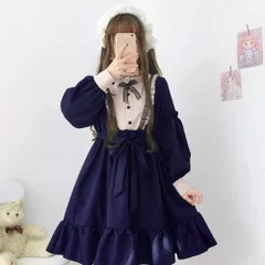 [Yivoumi] ゴスロリ ワンピース ロリータ 長袖 ドレス ワンピース スカート Lolita 復古風 甘ロリ ハイウエスト レース フリル クラロリ 衣装 洋服 撮影 プリンセス お嬢様 姫 コスプレ アニメ 森ガール 女装 OL ジャンパースカート 