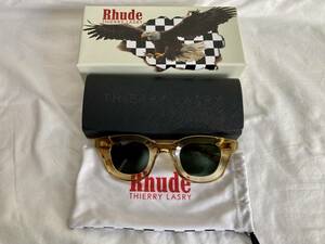 RHUDE × THIERRY LASRY RHODEO SUNGLASSES Champagne & Green 美品 ルード ティエリー ラスリー サングラス