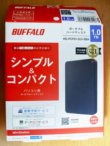 ポータブル　ハードディスク　HD-PCFS1.0U3-BBA 1.0ＴＢ　BUFFALO