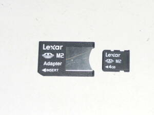 動作保証！Lexar M2 4GB メモリースティック アダプター付