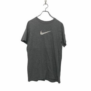 NIKE 半袖 プリント Tシャツ ナイキ XL キッズ グレー シンプル クルーネック 古着卸 アメリカ仕入 a604-6345