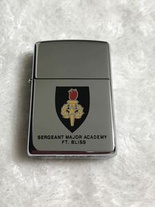 ZIPPO ジッポー オイルライター sergeant major academy 曹長学校 アメリカ陸軍 AMERICA ミリタリー　military 1996年製 未使用品 希少品