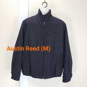 極上品◆Austin Reed オースティンリード 中綿入り ウール混生地 スイングトップ ブルゾン ジャケット(M)濃紺